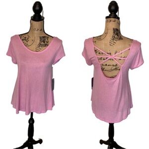 Jennifer Lopez Pink Relaxed Short Sleeve T-Shirt NWT